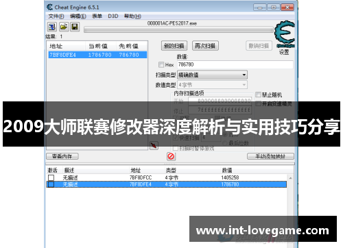 2009大师联赛修改器深度解析与实用技巧分享